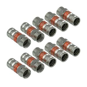 Antsig Waterproof Compression Plug For RG6 Cable - 10 Pack