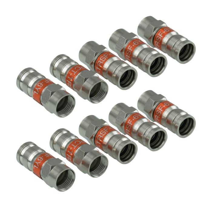Antsig Waterproof Compression Plug For RG6 Cable - 10 Pack