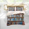 3D Bookshelf Pattern Quilt Cover Set Bedding Set Pillowcases 93