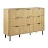 Kayla Chest Dresser Tallboy 9 drawers oak woodgrain