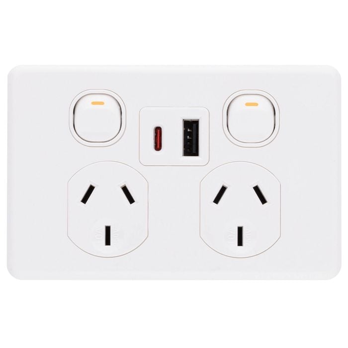 DETA X6 Double Power Point with USB A+C PD20W Fast Charging