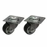Move It 30mm 20kg Grey TPR On Polypropylene Swivel Plate Castor - 2 Pack