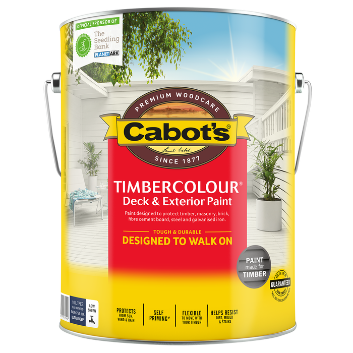 Cabot's 10L Ultra Deep Base Timbercolour Deck & Exterior Paint