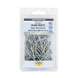 Otter Windspray® 3.2 x 0.8-4.8mm Multi-Grip Open Aluminium Blind Rivets - 100 Pack