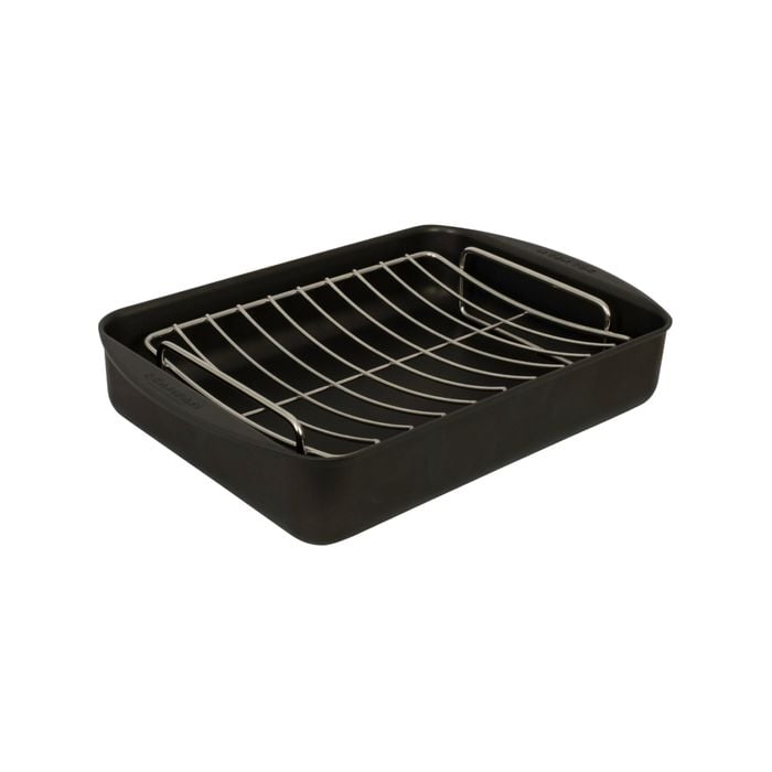 Scanpan Classic 3.25L Roasting Pan Dish 34cm x 23cm + Rack