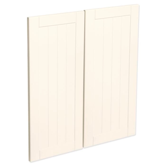 Kaboodle Antique White Country Corner Base Cabinet Doors - 2 Pack