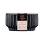 Santalum Estate Sandalwood Citronella Candle In Black Ceramic With Lid
