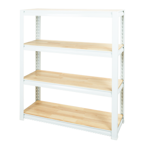 Pinnacle 1045 x 900 x 310mm White 4 Tier Shelving Unit