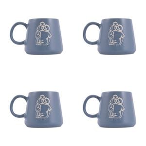 4PK Splosh Heartfelt Dad 440ml Stoneware Mug Coffee/Tea Cup - Blue
