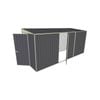 Build-a-Shed 1.5 x 4.5 x 2m Hinged Door Tunnel Shed with Hinged Side Door - Grey