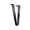 Adoored 220 x 30 x 110mm Black Steel Angled Flat Bar Furniture Leg