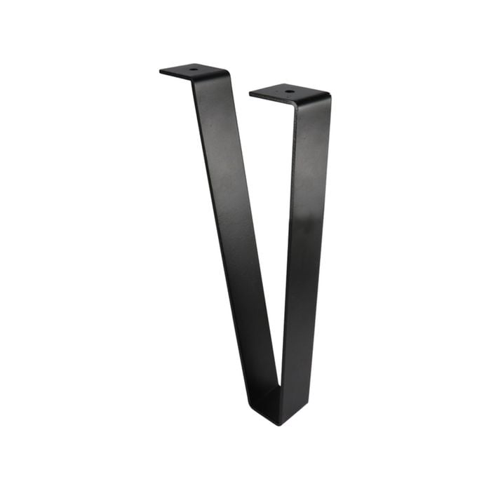 Adoored 220 x 30 x 110mm Black Steel Angled Flat Bar Furniture Leg