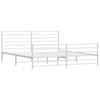 vidaXL Bed Frame Bed Base with Headboard and Footboard White 183x203 cm King
