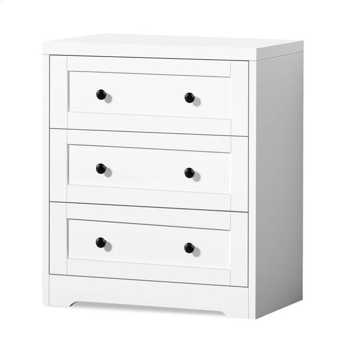ALFORDSON 3 Chest of Drawers Hamptons White