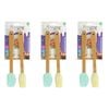3x 2pc Topchef Silicone/Bamboo Spatula Kids Baking Utensil Set Assorted