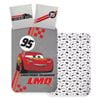 Disney Cars Lightning McQueen 95 Grey Cotton Kids Quilt Cover Set - Toddler Bed Size