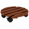 Jack 29cm Merbau Round Pot Trolley