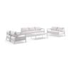 Bronte 3+1+1 Outdoor Lounge Setting with Coffee Table White