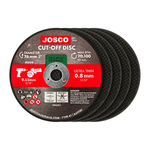 Josco 76 x 0.8 x 9.53mm Cut-Off Disc Set - 5 Pack