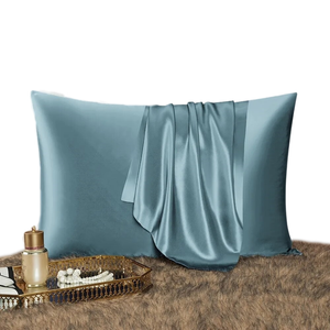 Anypillow Pillowcase 50x90cm Blue Gray Natural Mulberry Silk