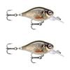 2x Rapala 3.5cm X Light Crank Mid Run Crankbait Fishing Lures - Roach