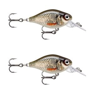 2x Rapala 3.5cm X Light Crank Mid Run Crankbait Fishing Lures - Roach