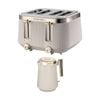 Russell Hobbs Bronte Kettle 1.7l Stone/gold & 4 Slice Bread Toaster Stone/gold