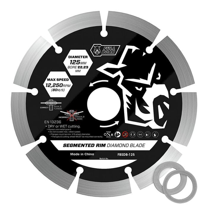 Full Boar 125mm Segmented Rim Diamond Blade