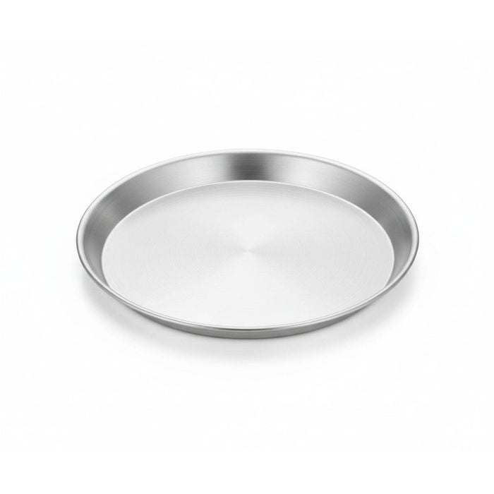 12 Stainless Steel Round Pizza Pan for Healthy Oven Baking - 2 Pack Silver