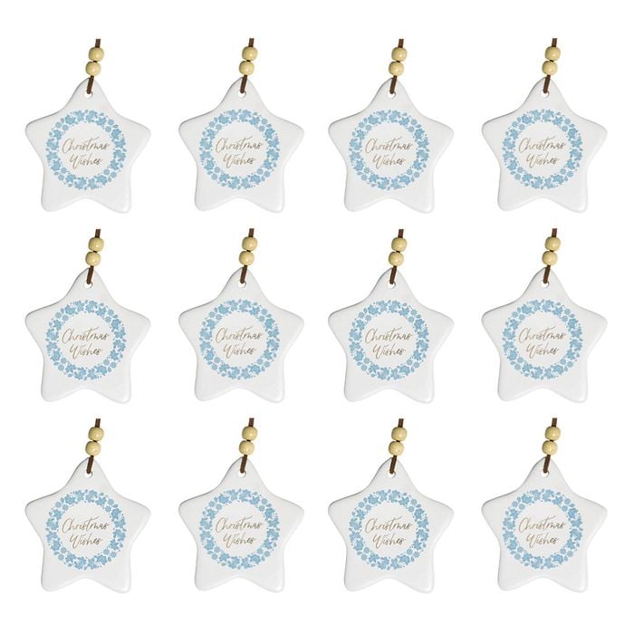 12x LVD Hang Star Aqua Wreath Decorative Sculpture Ornament Home/Lounge Decor