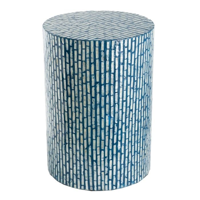 Turquoise Shell Stool Or Side Table