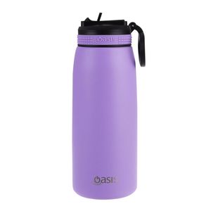 Oasis Stainless Steel Double Wall Sports Bottle w/ Sipper 780ml Lavender