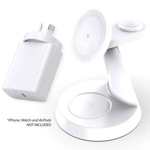 3 in 1 Magnetic Wireless Charging Station for for Apple with White Power Adapter