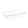 Vogue Polycarbonate Gastronorm Container Gn 1/4 Clear 1.6l 162x265x65mm Food Storage Tray