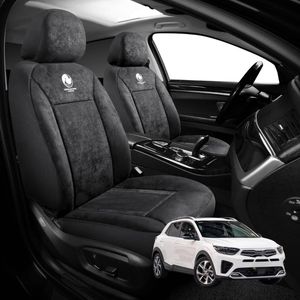 Australian Goose Edition Front Seat Covers for Kia Stonic 2021 - Current (YB) - Suede, Universal Fit - Black