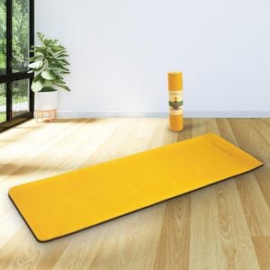 Powertrain Orange TPE Yoga Exercise Mat Home Gym Pilates Fitness 8mm