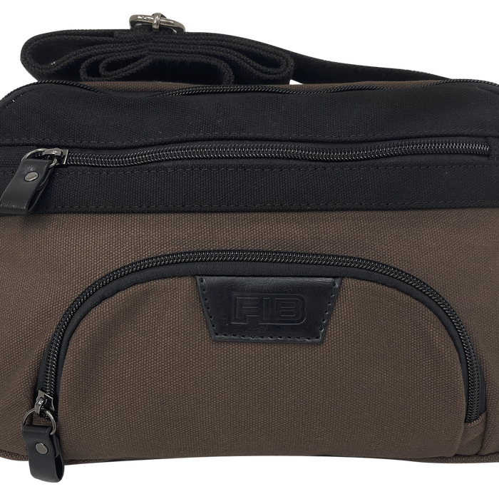 Fib Byron East West Sling Shoulder  Travel Adjustable Strap Brown