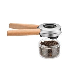 Dreamfarm Ortwo Ergonomic Re-Fillable Spice Grinder Mill for Salt & Pepper
 Wood