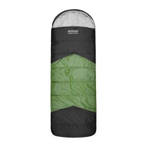 Wildtrak Bremer 220x80cm Hooded Sleeping Bag Outdoor Camping Sleeper Green/black