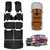 3D Floor Mats Boot Liners Set for Ford Everest SUV 2015-2022 All Weather Kick Back Seat Protector