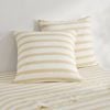 Dreamaker Cove Washed Cotton Yarn Dyed Wide Stripe Euro Pillowcase Sand Twin Pack