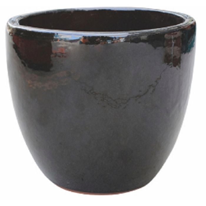 Northcote Pottery Medium Black Primo Mod Egg Garden Pot