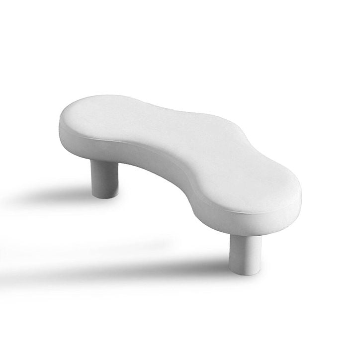 Miuz Nordic Bench Stool Wooden Padded Seat Living Room Entryway Furniture White