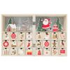 Urban Reindeer/Santa 24-Day Christmas Advent Calendar 24cm Red/Green