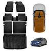 Floor Mats Boot Liner for Volkswagen Polo MK6 Hatch 2018-Onwards  Cargo Kick Back Seat Cover