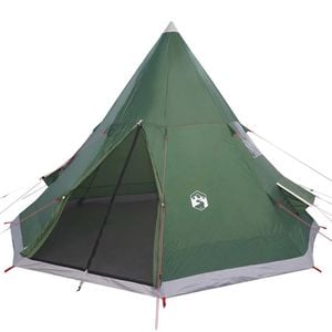 vidaXL Camping Tent Tipi 4-Person Green Waterproof tent camping shelter