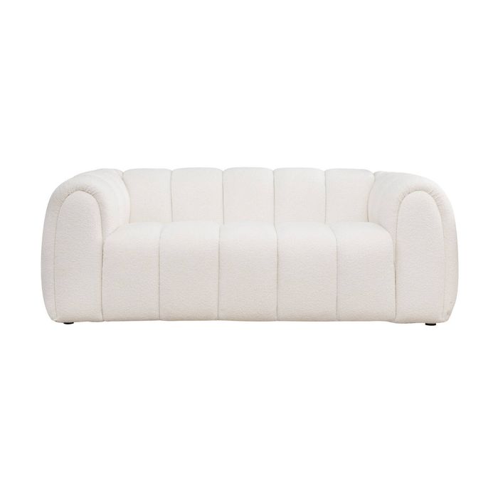 Gabriella 2 Seater Sofa Woven Fabric Boucle White