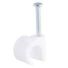 DETA 10mm White Hook Cable Clips - 100 Pack