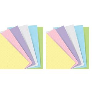2x 60pc Filofax Pastel Dotted Notepaper Personal Refill Set Organiser Stationery