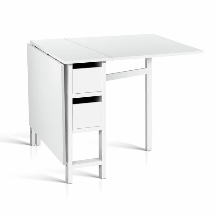 Artiss White Extendable & Folding Dining Table